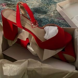 Chinese Laundry Red Platform Sandals